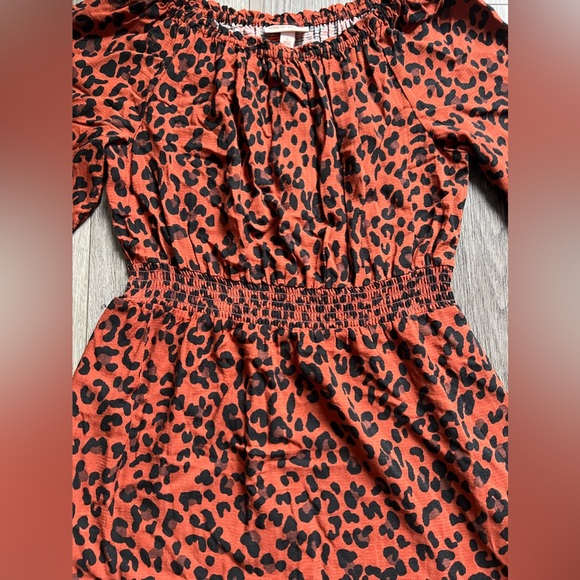Women's Dress 3/4 Sleeve - Knox Rose Dark Brown Leopard Print - Picture 3 of 4